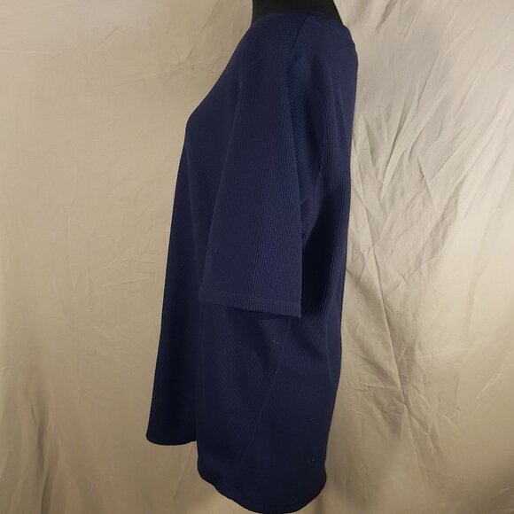 Women's Duluth Navy Blue Waffle Knit Top - Size 2XL - Picture 2 of 5
